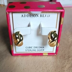 Gold and Silver Twist Earrings